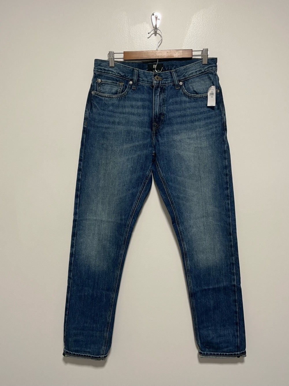 NEW Banana Republic Slim Selvedge Medium Wash Blue Jeans 100% Cotton 32 X 34